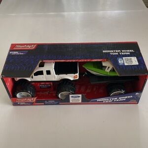 Buddy L Ford Monster Wheel Tow Team - White and Green NWOT